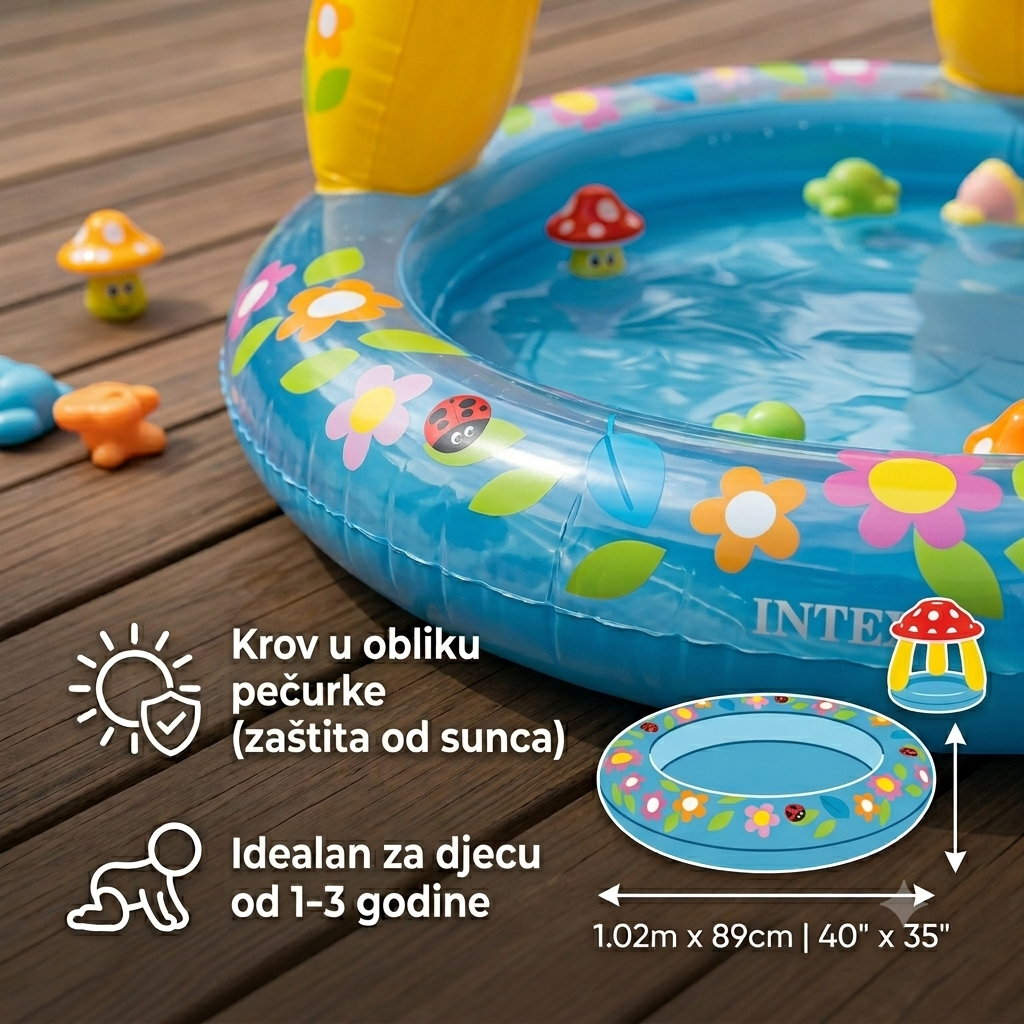 INTEX PEČURKA BAZEN SA NADSTREŠNICOM