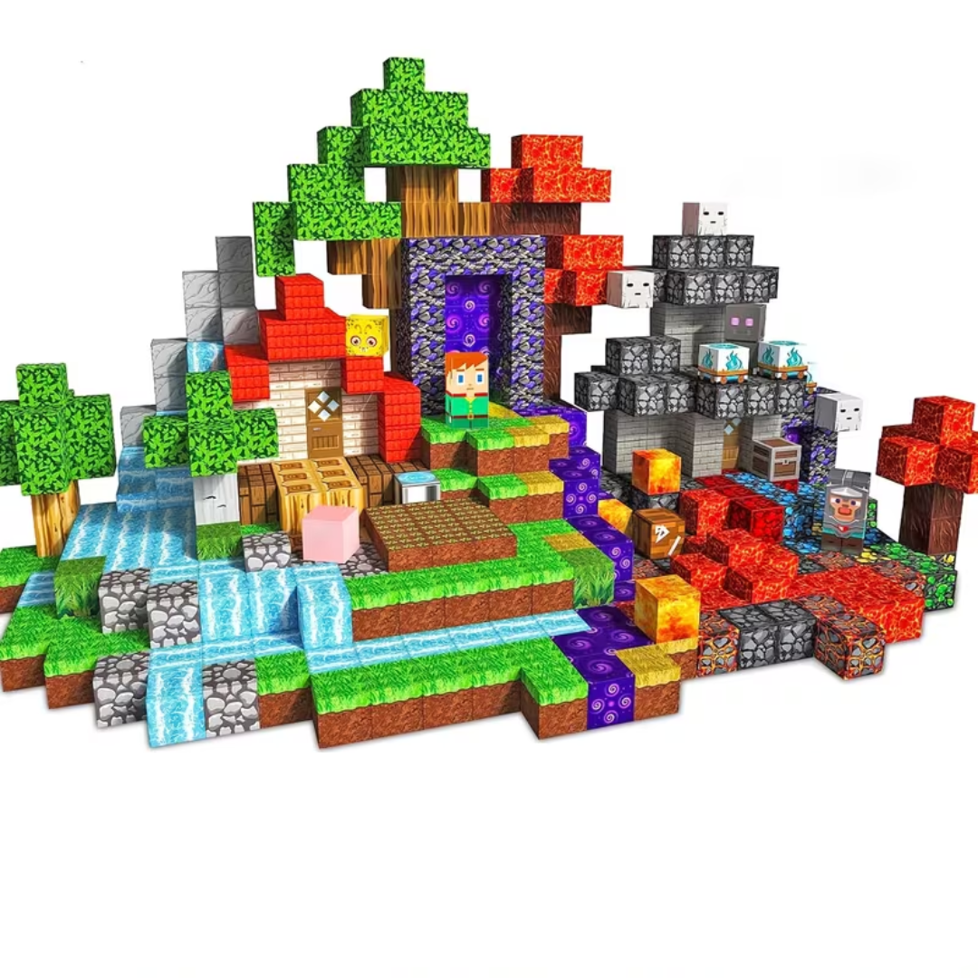 MINECRAFT MAGNETNE KOCKICE - 200 KOCKICA U SETU