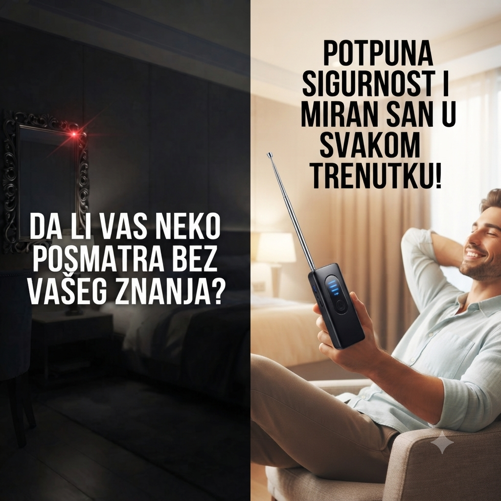 DETEKTOR SKRIVENIH KAMERA I PRISLUŠKIVAČA
