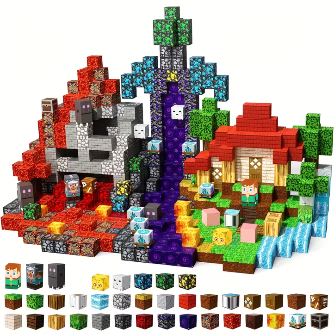 MINECRAFT MAGNETNE KOCKICE - 200 KOCKICA U SETU